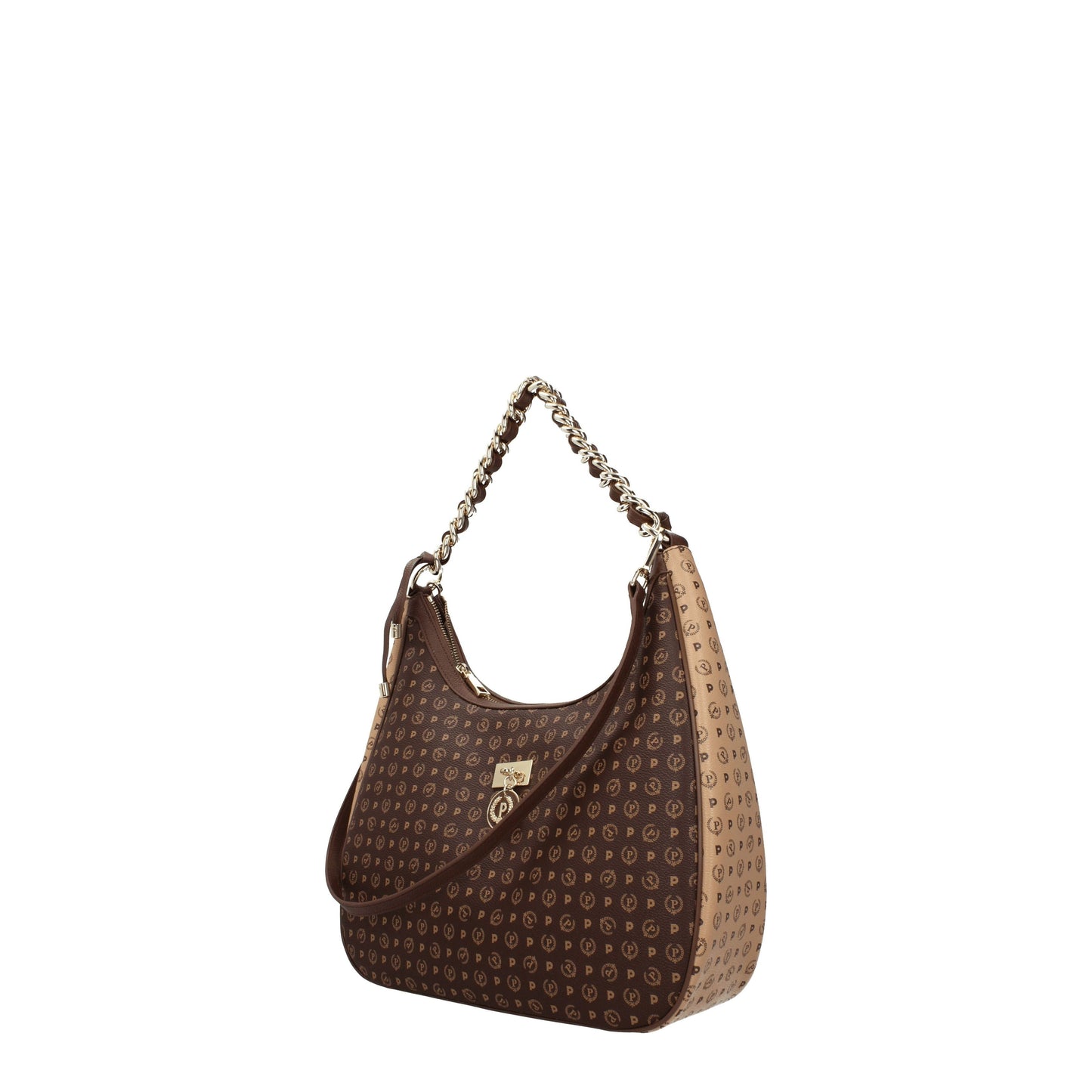 Pollini Shoulder Bags Women PVC Brown/Cream