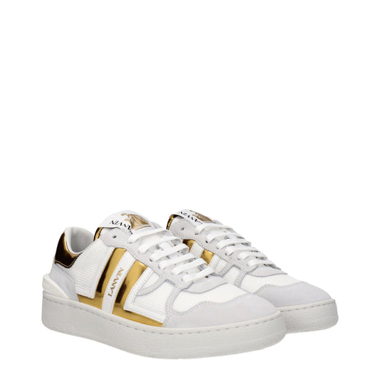 Lanvin Women's Sneakers in Fabric  White/Gold