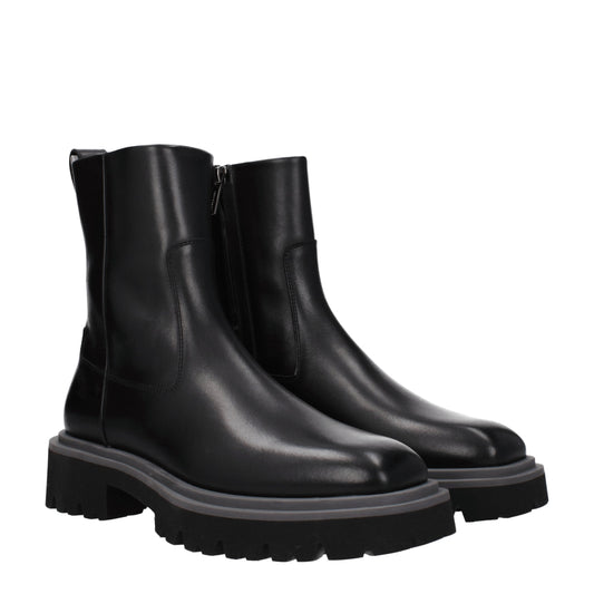 Salvatore Ferragamo Men's Boots in Leather Black