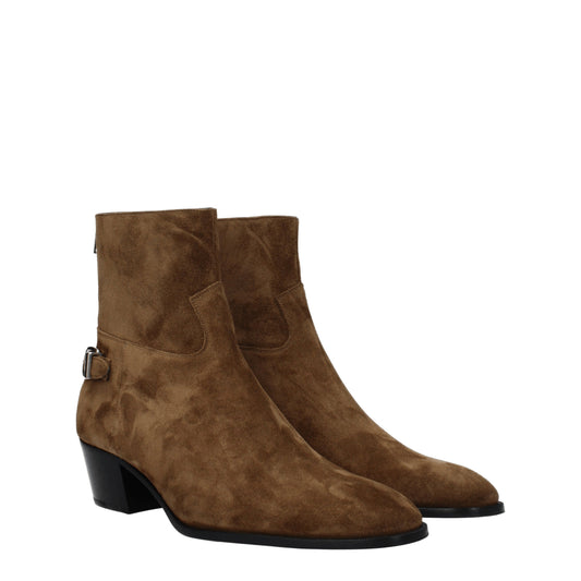 Celine Men's Boots in Suede Brown/Taupe