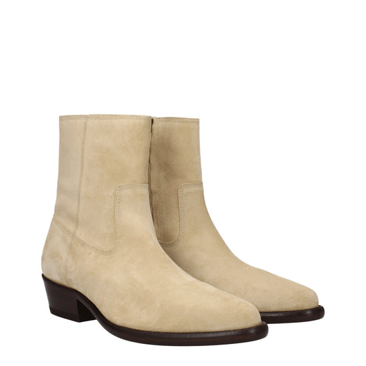 Isabel Marant Men's Boots in Suede Beige