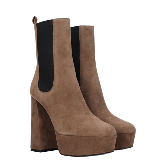 Sergio Rossi Women's Boots in Suede Brown/Hazelnut