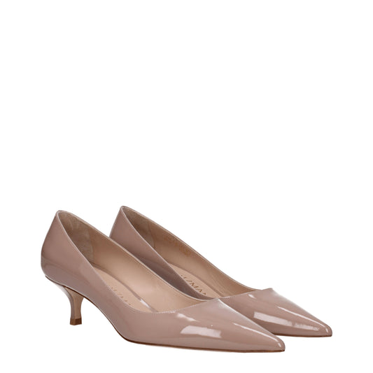 Stuart Weitzman Women's Pumps in Patent Leather Beige/Fawn