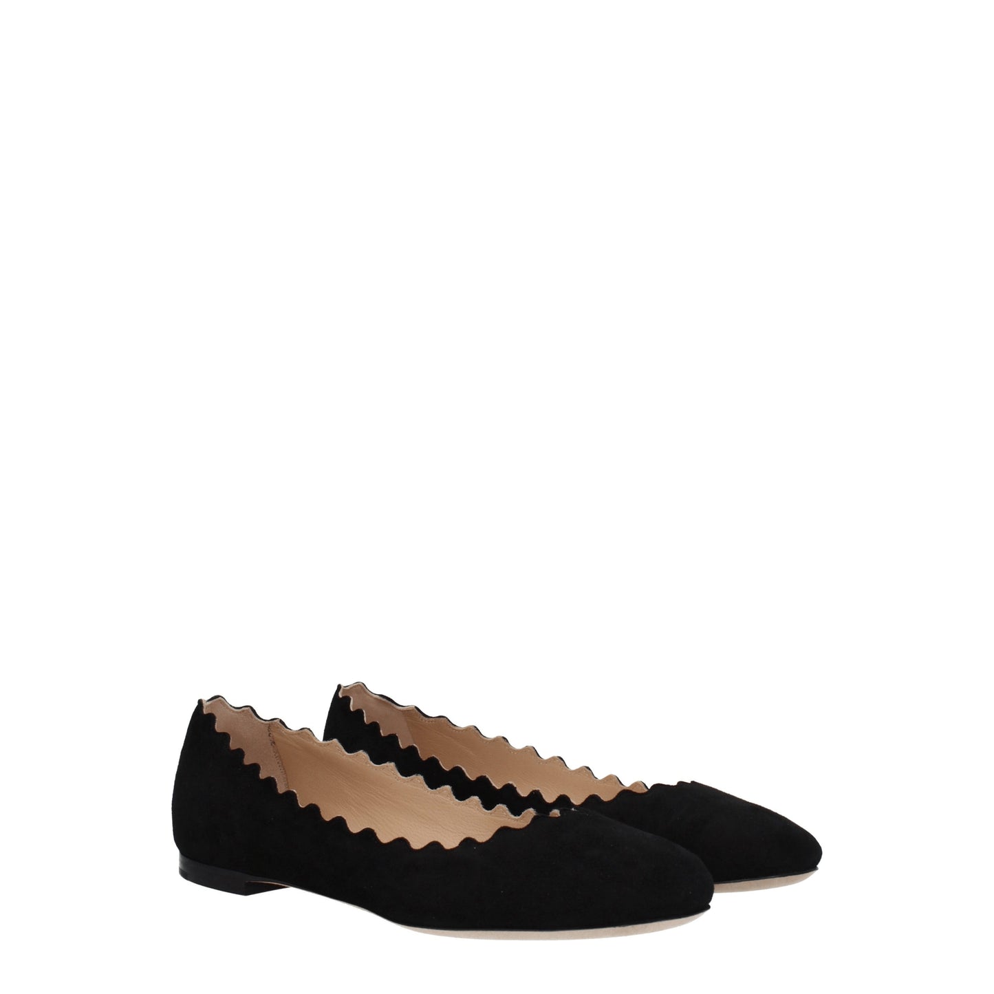 Chloé Women's Ballet Flats in Suede Black