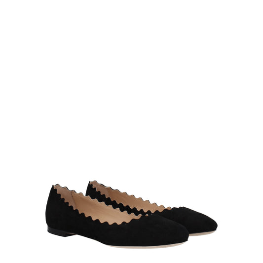 Chloé Women's Ballet Flats in Suede Black