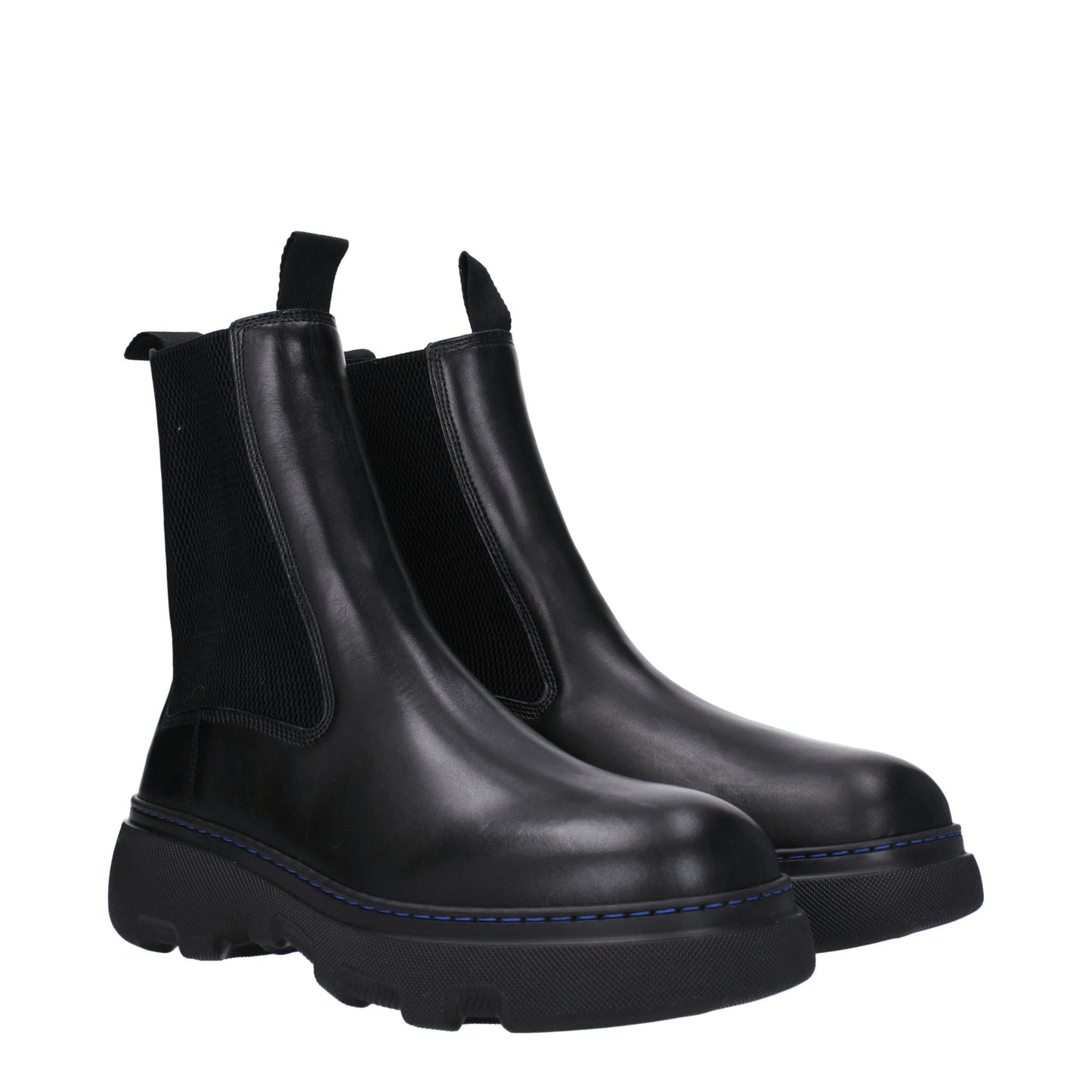 Burberry Ankle Boots Men Leather Black