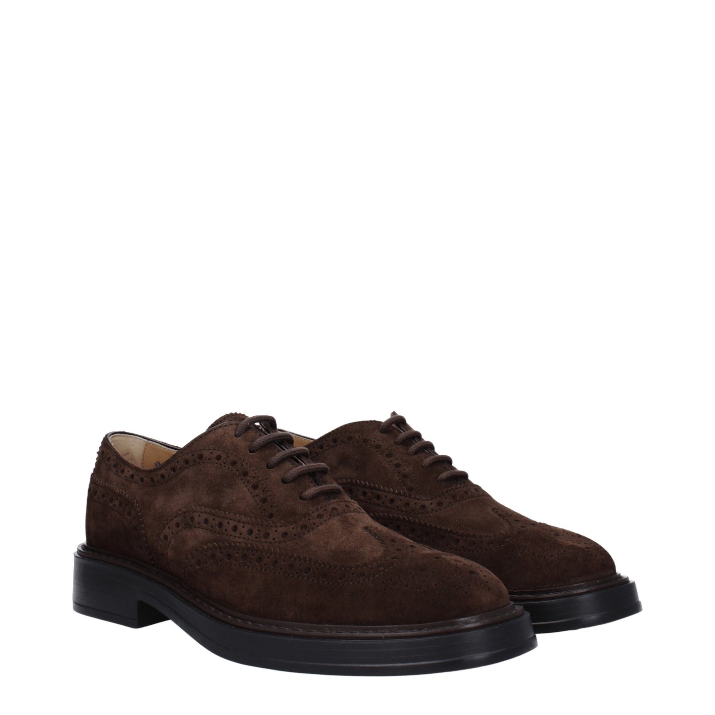 Tod's Men's Lace ups in Suede Brown