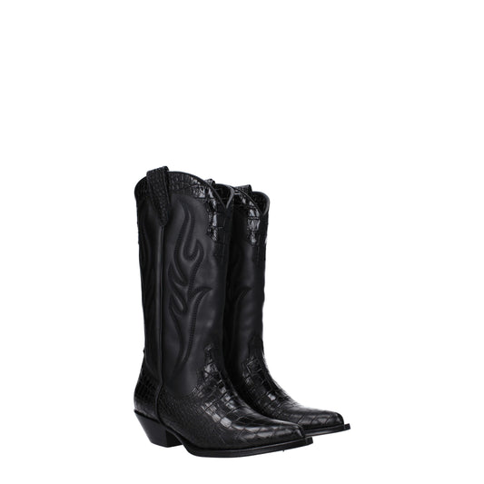 Sonora Women's Boots in Leather Black