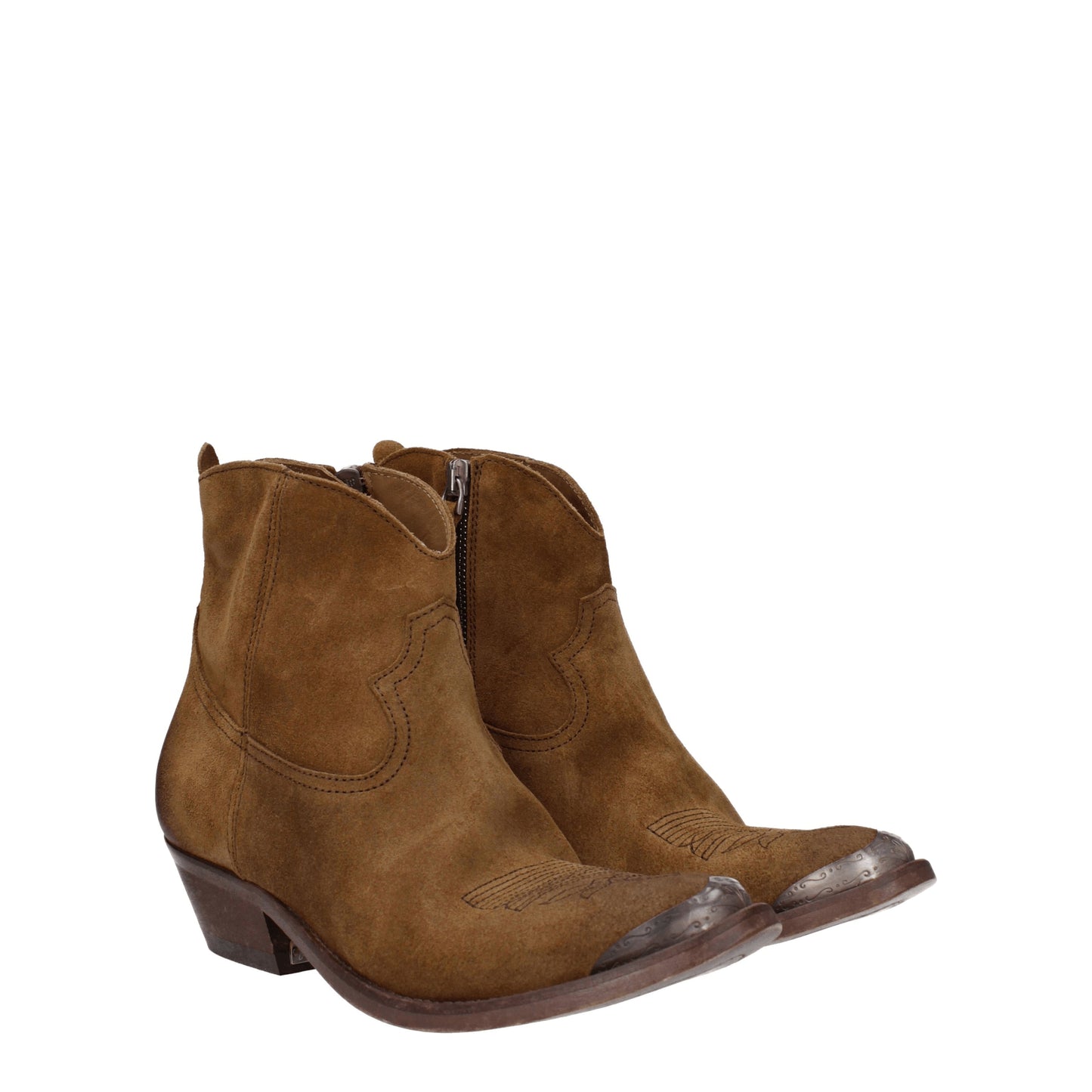 Golden Goose Women's Boots in Suede Brown/Cognac