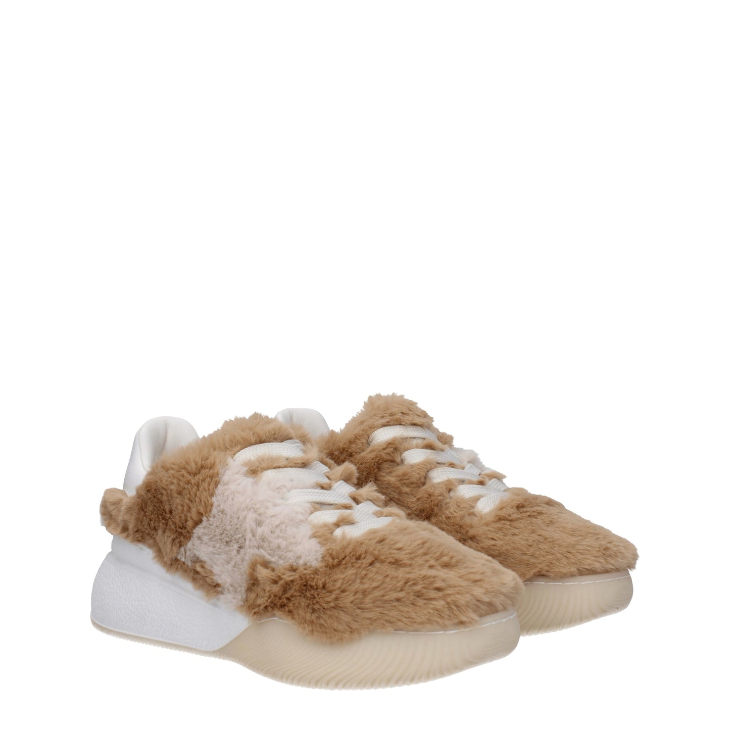 Stella McCartney Women's Sneakers in Eco Fur Beige/White