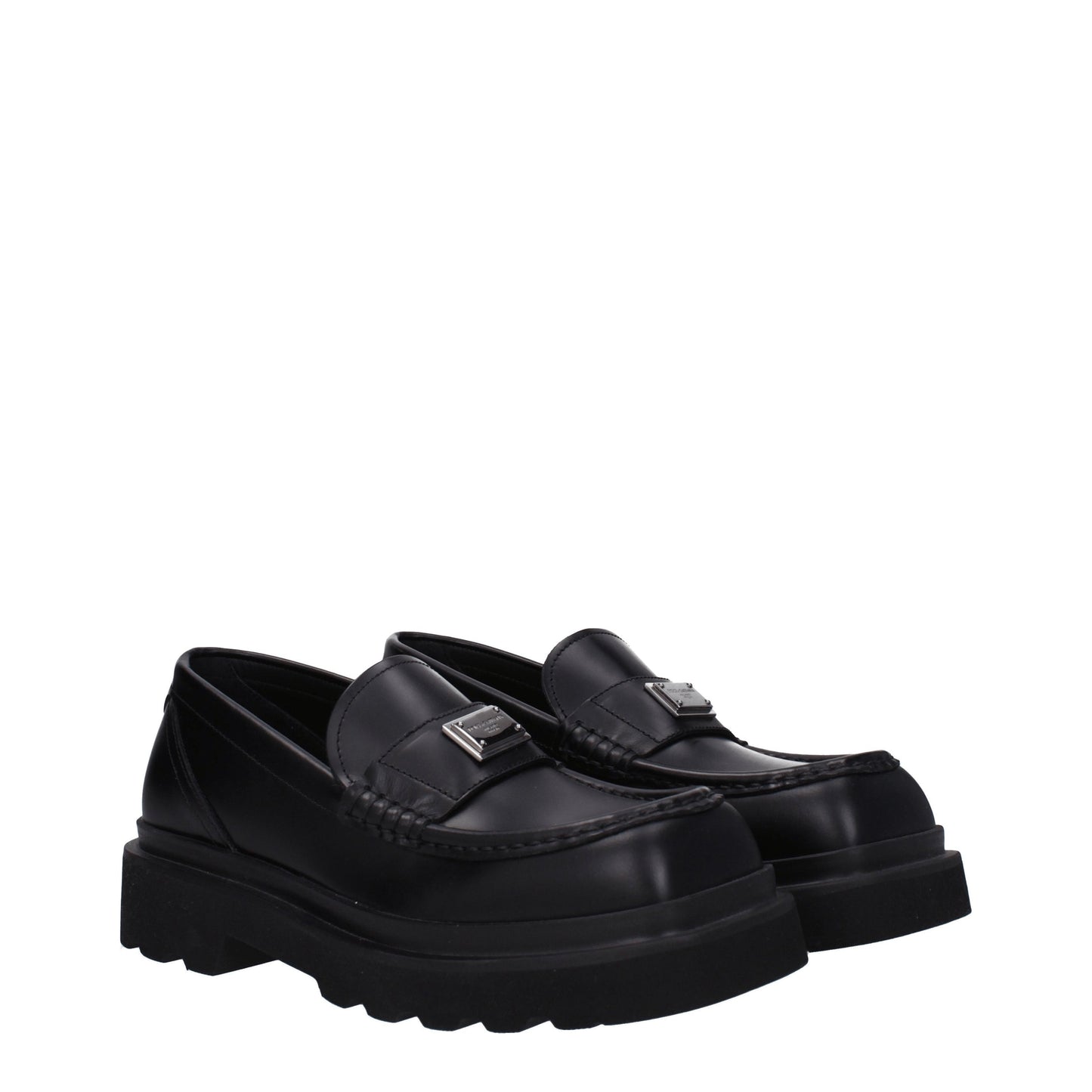 Dolce&Gabbana Women's Loafers in Leather Black