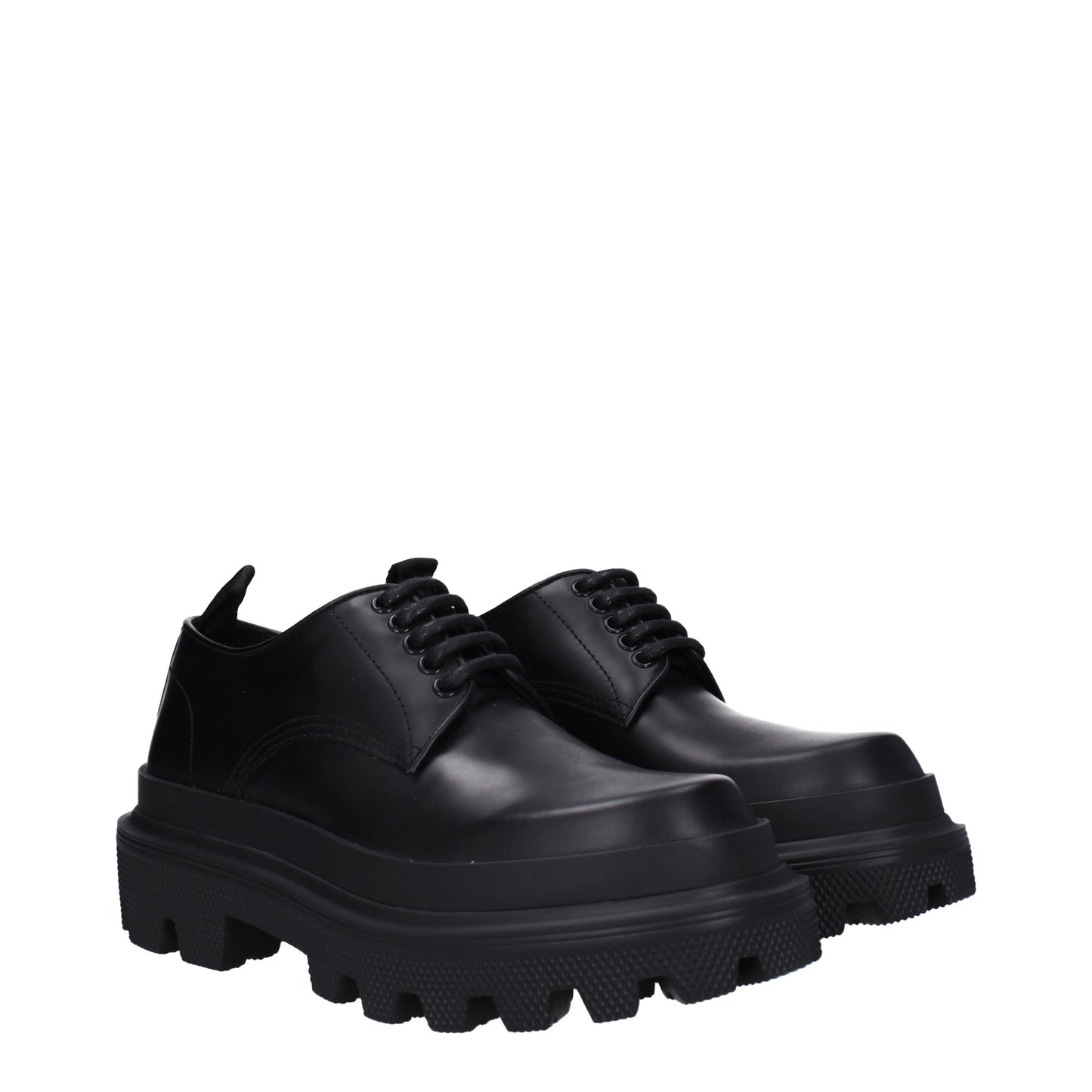 Dolce&Gabbana Men's Lace ups in Leather Black