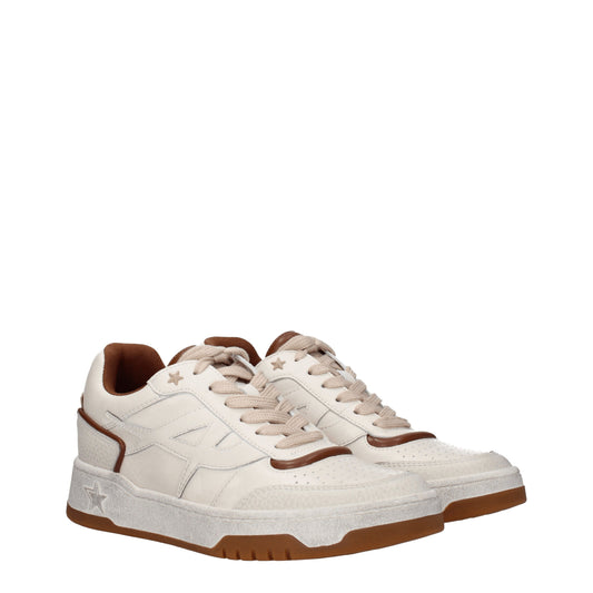 Ash Women's Sneakers in Leather Beige/Amber