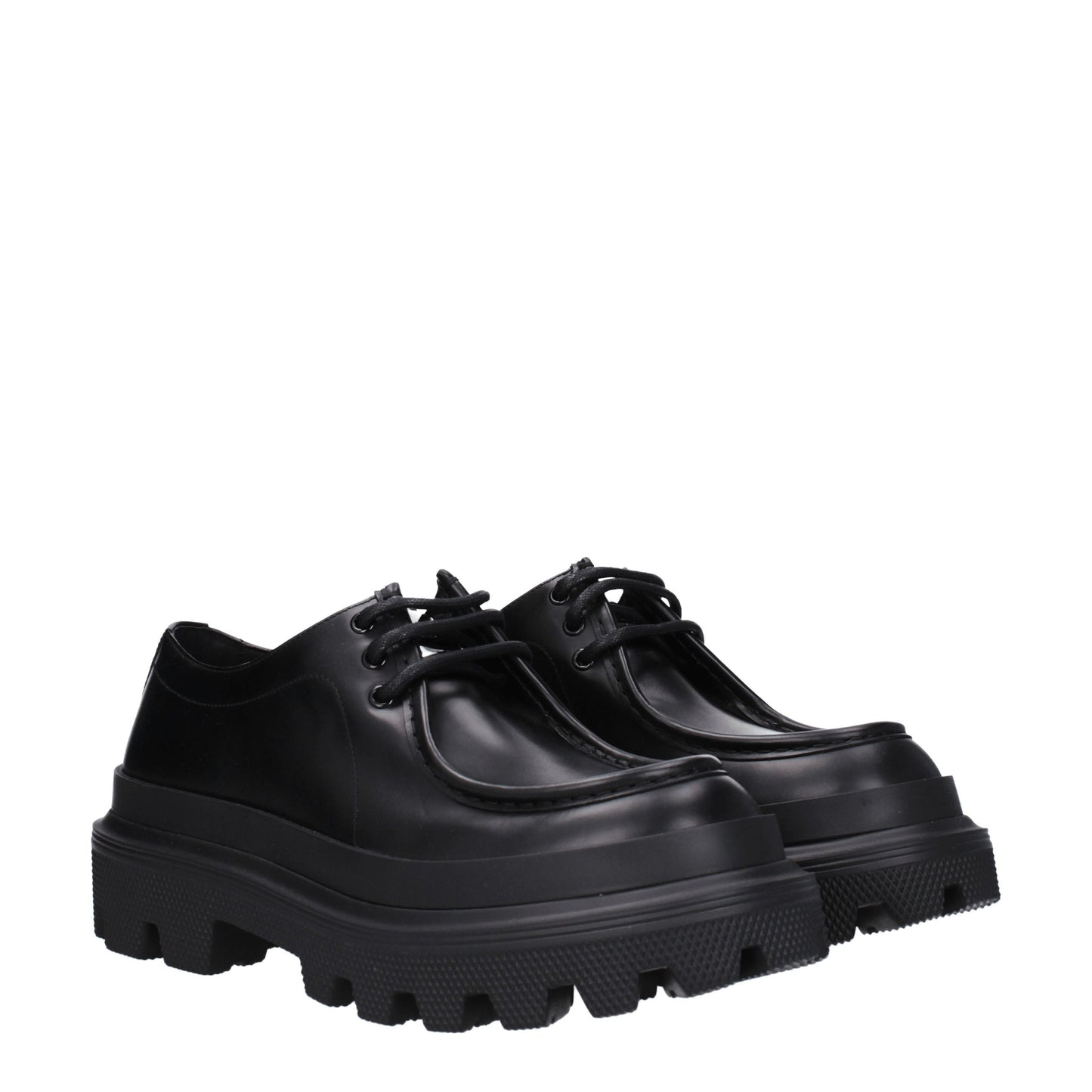 Dolce&Gabbana Men's Lace ups in Leather Black