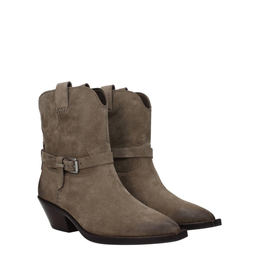 Ash Women's Boots in Suede Beige/Mud