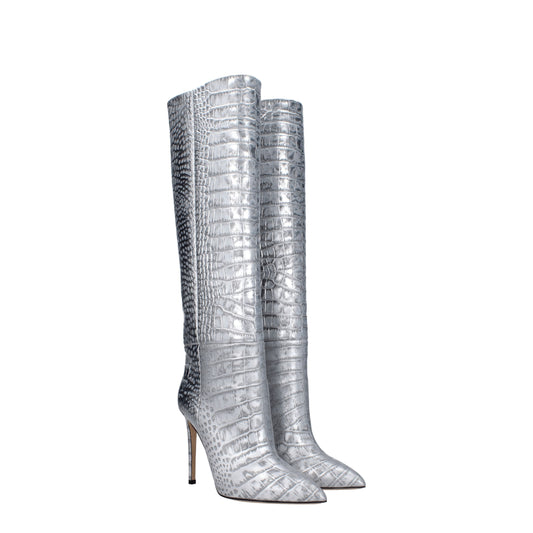 Paris Texas Women's Boots in Leather Silver