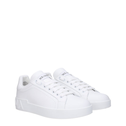 Dolce&Gabbana Women's Sneakers in Leather White