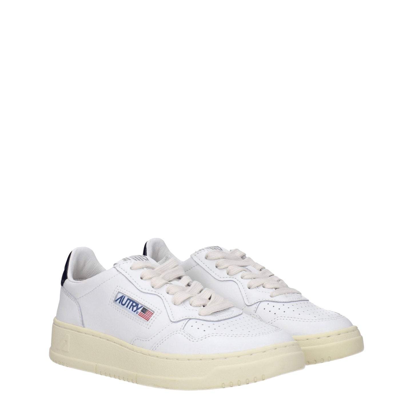 Autry Women's Sneakers in Leather White/Dark Blue