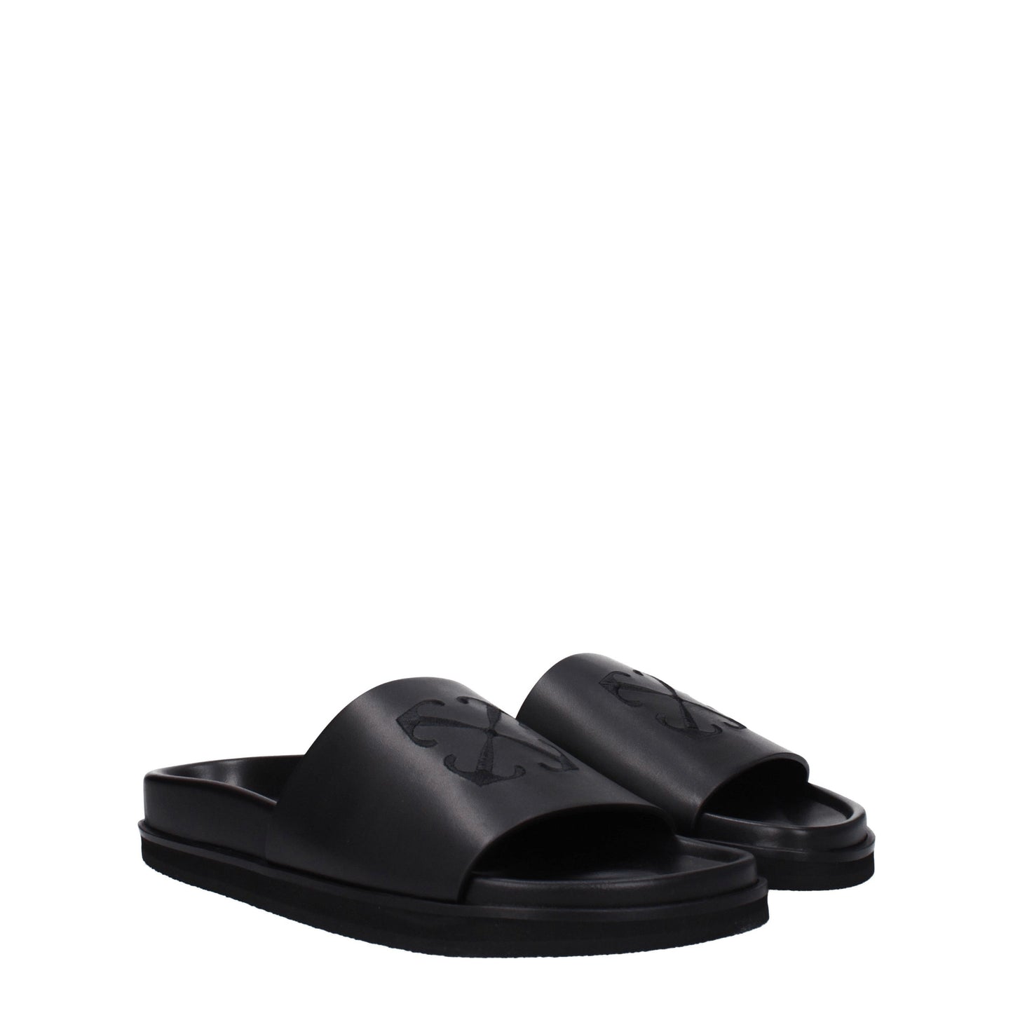 Off-White Sandals & Slippers Men Leather Black