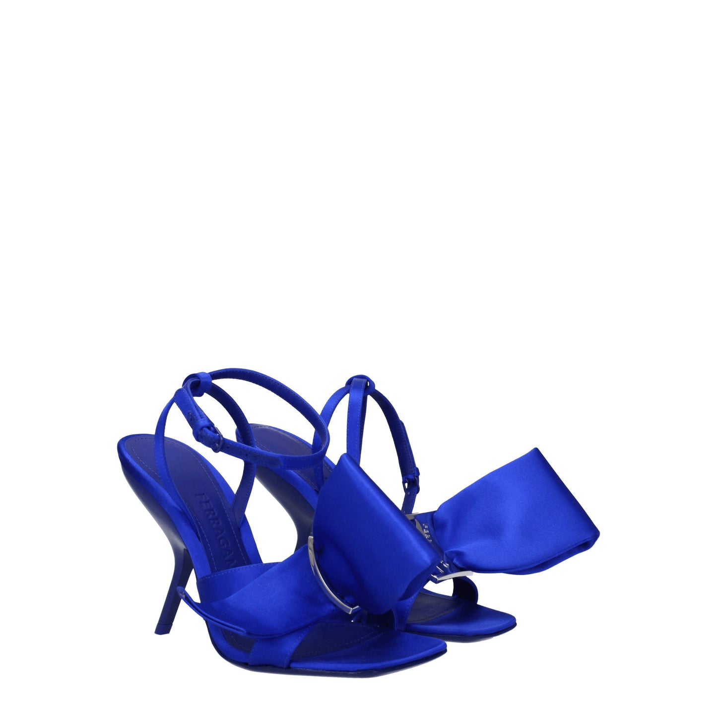 Salvatore Ferragamo Women's Sandals in Satin Blue/Electric Blue