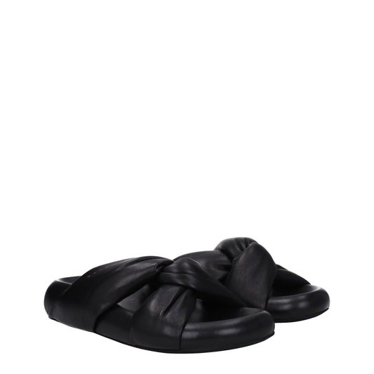 Marni Women's Sandals & Slippers in Leather Black