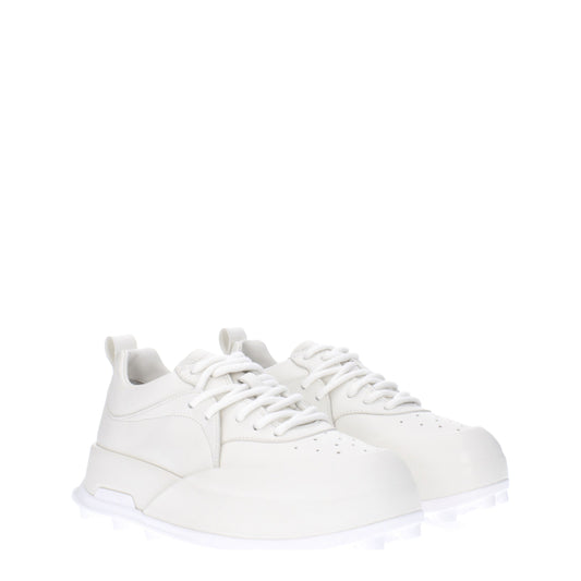 Jil Sander Women's Sneakers in Leather White/Porcelain