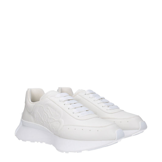 Alexander McQueen Men's Sneakers in Leather White