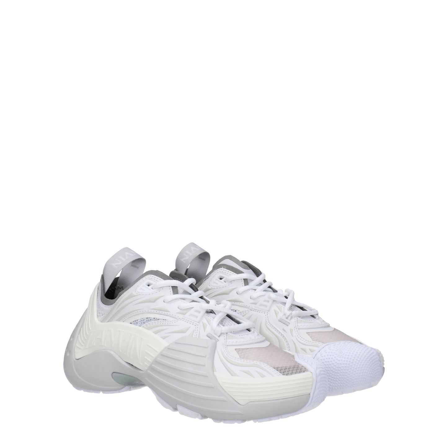 Lanvin Women's Sneakers in Leather White/Grey