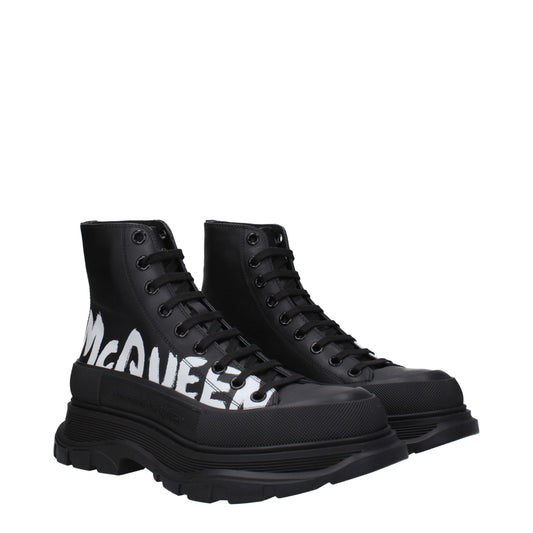 Alexander McQueen Men's Sneakers in Leather Black