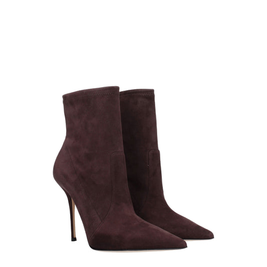 Casadei Women's Boots in Suede Brown/Carob