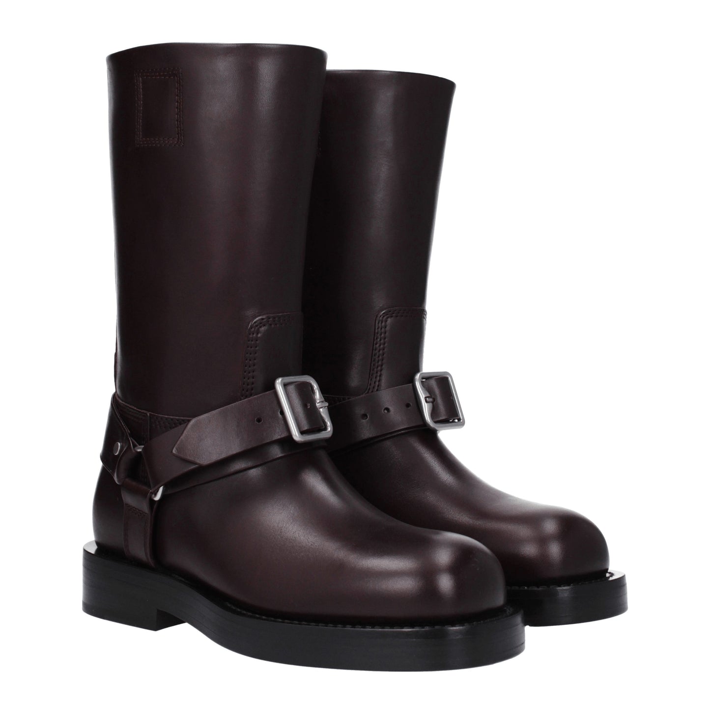 Burberry Women's Boots in Leather Violet/Aubergine