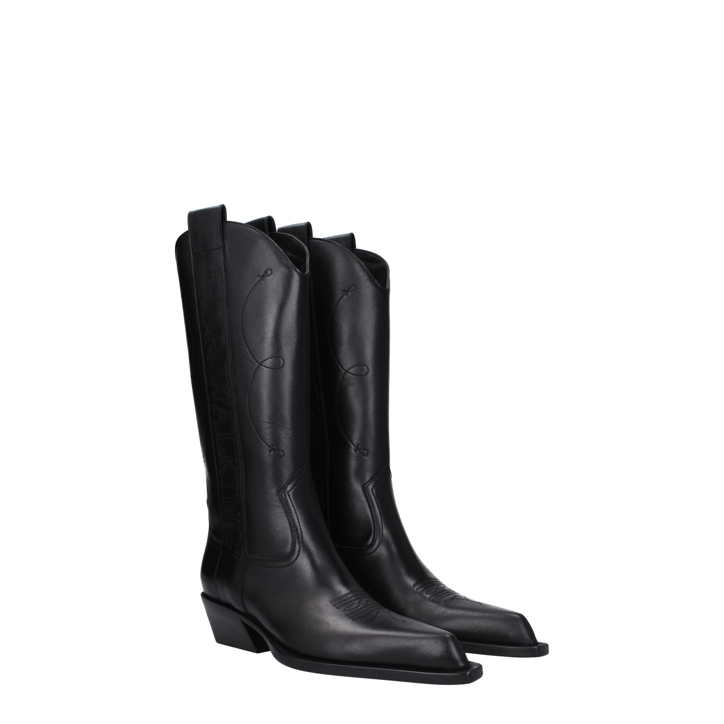 Off-White Women's Boots in Leather Black