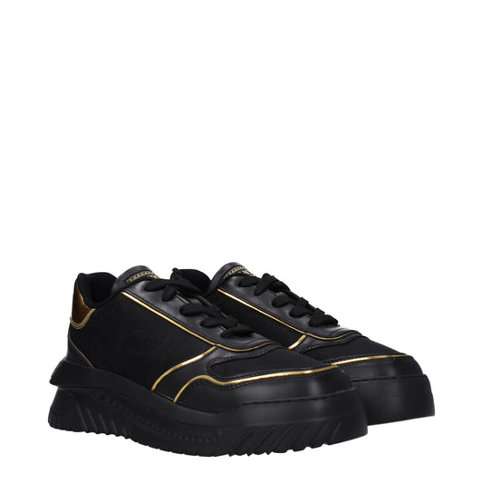 Versace Men's Sneakers in Fabric  Black