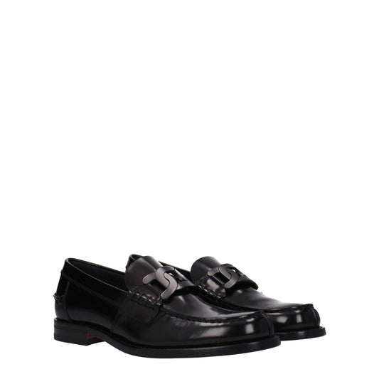 Tod's Men's Loafers in Leather Black