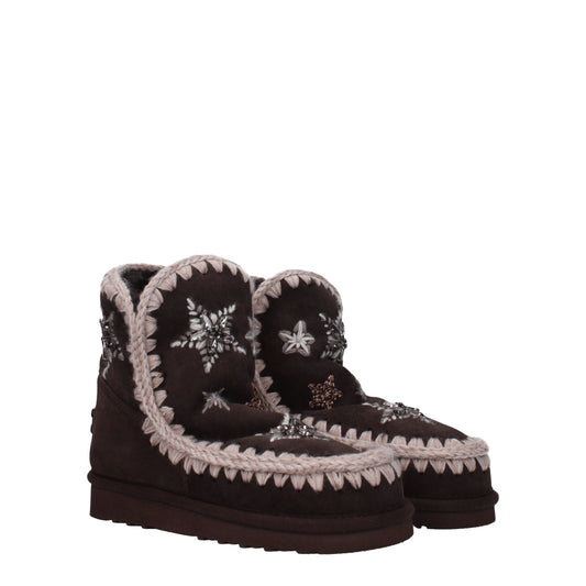 Mou Women's Boots in Suede Brown