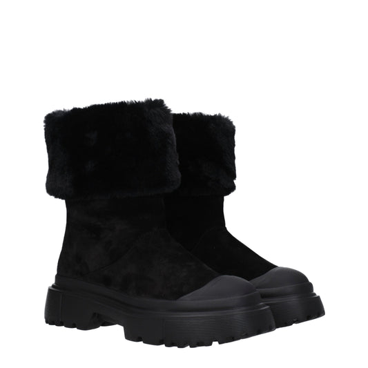 Hogan Women's Boots in Suede Black