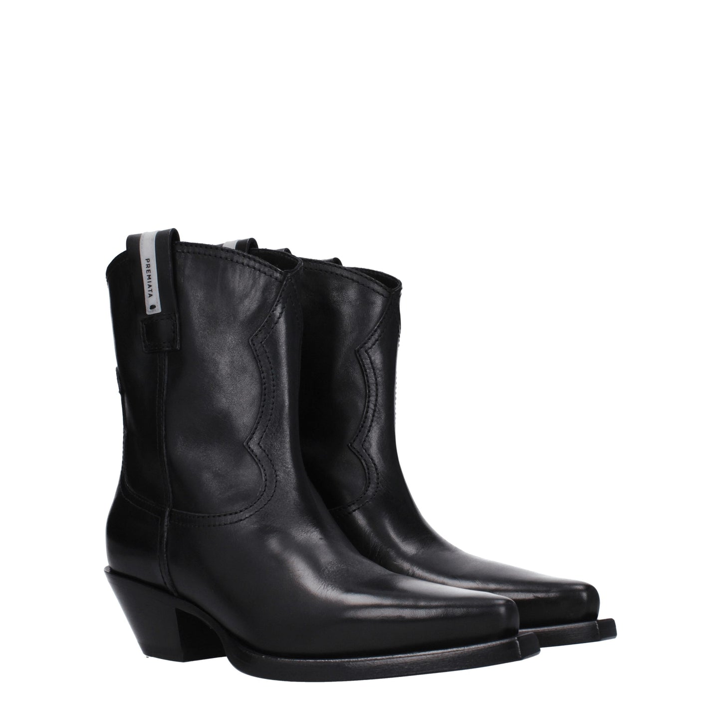 Premiata Women's Boots in Leather Black