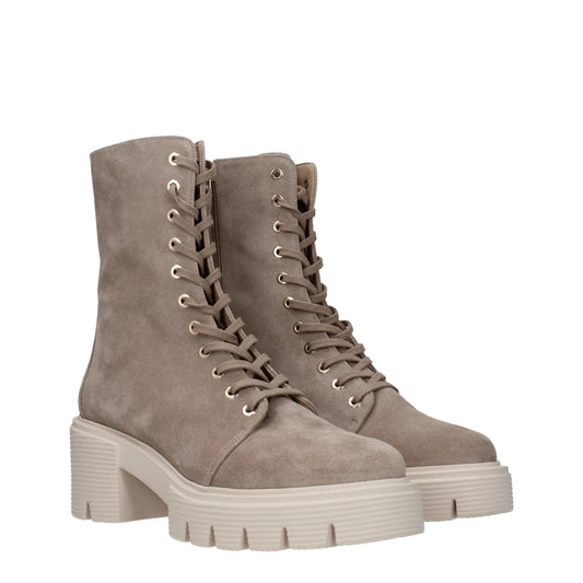 Stuart Weitzman Women's Boots in Suede Beige/Milk