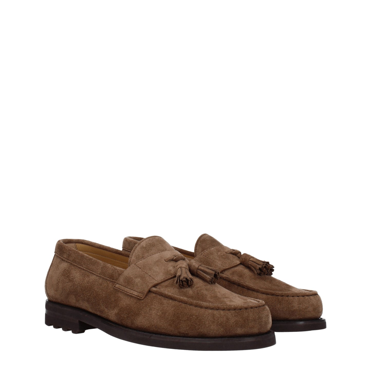 Brunello Cucinelli Men's Loafers in Suede Brown