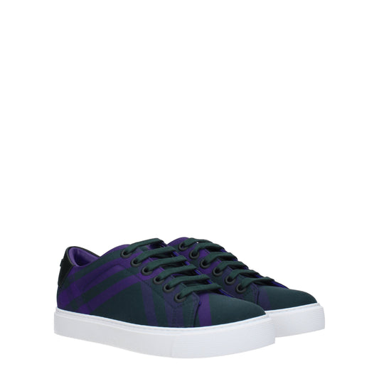 Burberry Women's Sneakers in Fabric  Green/Violet