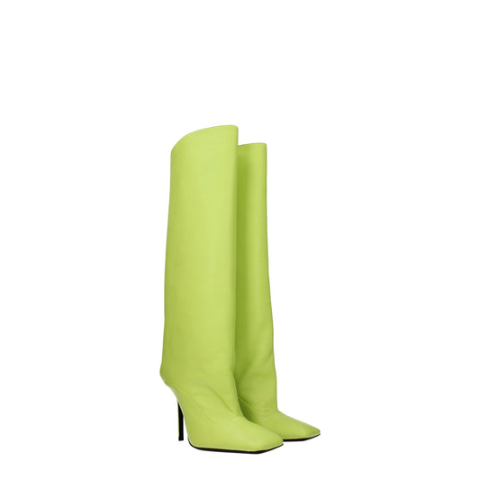 The Attico Women's Boots in Leather Green/Lime