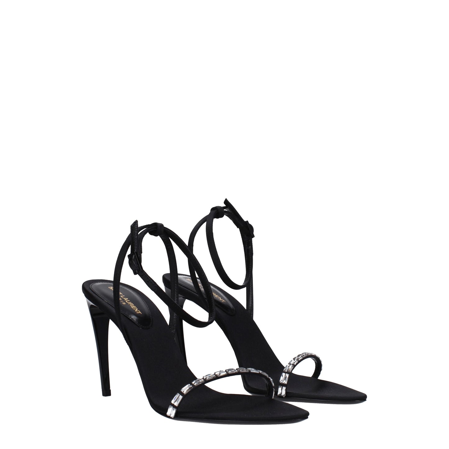 Saint Laurent Women's Sandals in Satin Black