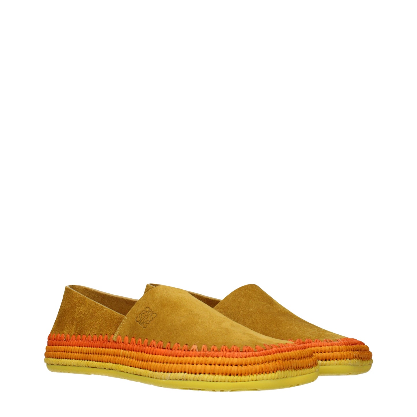 Loewe Slip on Men Suede Orange