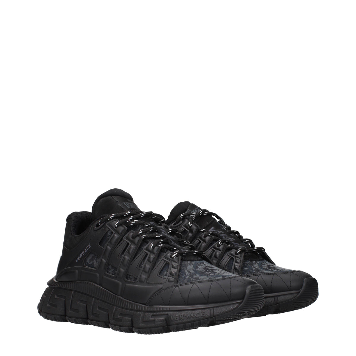 Versace Sneakers Men Fabric  Black/Anthracite