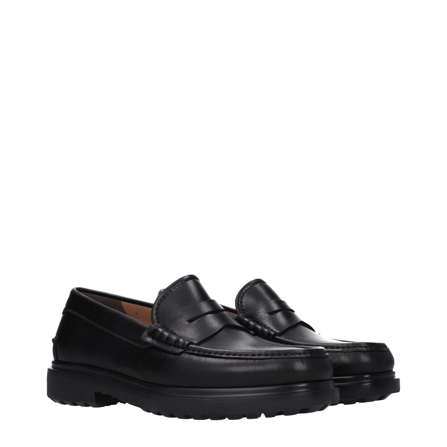 Salvatore Ferragamo Men's Loafers in Leather Black