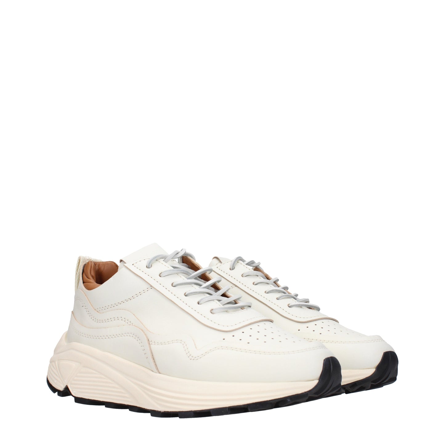 Buttero Men's Sneakers in Leather White/Butter