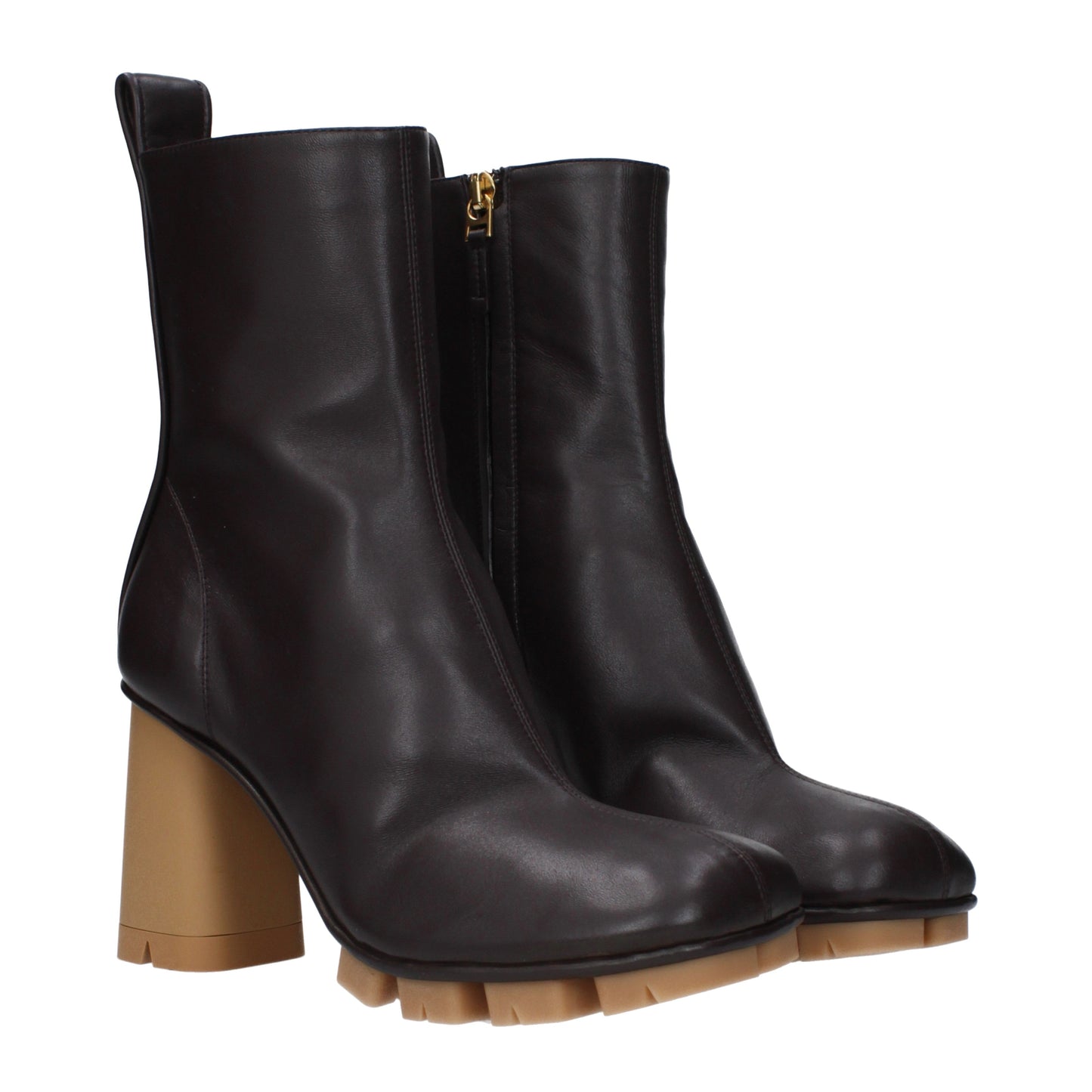 Bottega Veneta Women's Ankle Boots Leather Chocolate