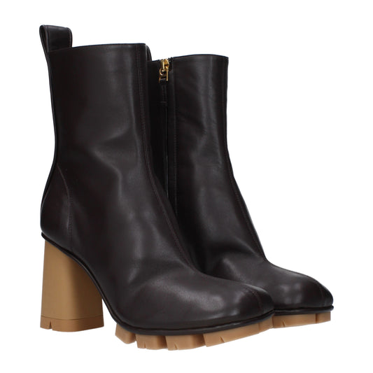 Bottega Veneta Women's Ankle Boots Leather Chocolate