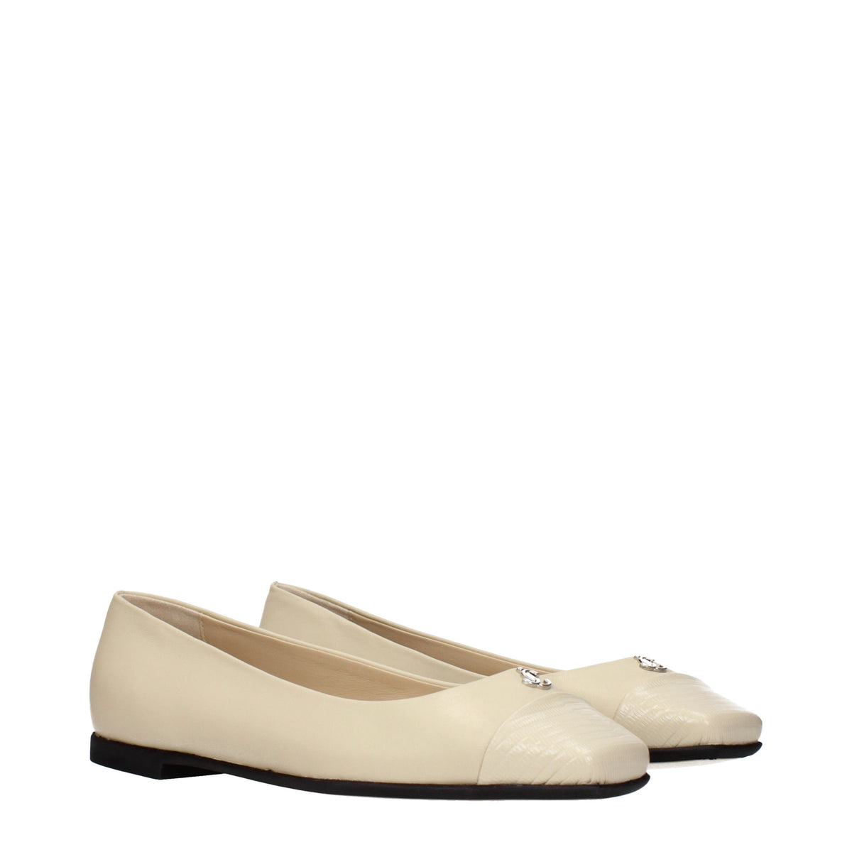 Jimmy Choo Ballet Flats Women Leather Beige/Bamboo