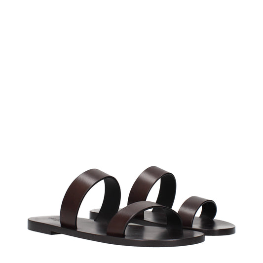 Saint Laurent Men's Slippers and Clogs Leather